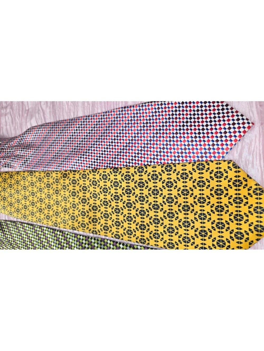 Lot of 5 Designer 100% Silk Men’s Ties – Nicole Miller, American Modern & More